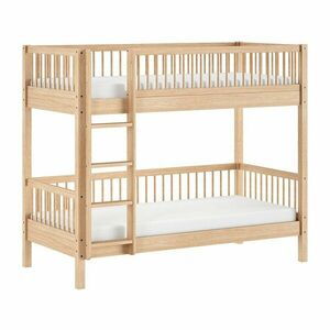 Natúr színű bükkfa emeletes gyerekágy ágyráccsal 90x200 cm Forrest – Vipack kép