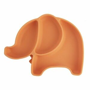 Narancssárga szilikon gyerek tányér 18x23 cm Elephant – Orion kép
