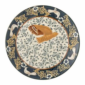 Kék kőedény desszertes tányér ø 16 cm Hezha – Bloomingville kép