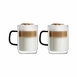 Üveg bögre szett 2 db-os 350 ml Carbon – Vialli Design kép