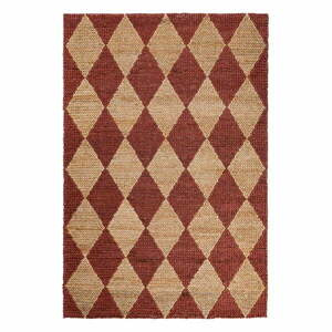 Terrakotta színű kézi szövésű jutakeverék szőnyeg 120x170 cm Effie Diamond – Flair Rugs kép