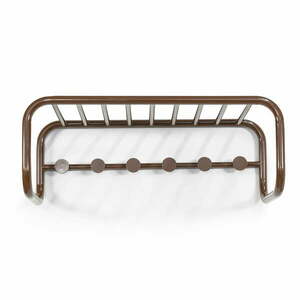 Sötétbarna fém fali fogas polccal 72 cm Retro – Spinder Design kép