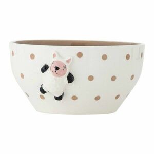 Fehér-barna kőedény gyerek tálka ø 14 cm Dolly – Bloomingville Mini kép