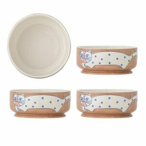 Világosbarna kőedény tálka szett 4 db-os Missy – Bloomingville kép