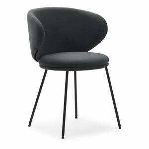 Sötétszürke kárpitozott étkezőfotel szett 2 db-os Rush – Marckeric kép