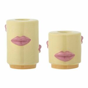 Kőedény gyertyatartó készlet 2 db-os Sassy – Bloomingville kép