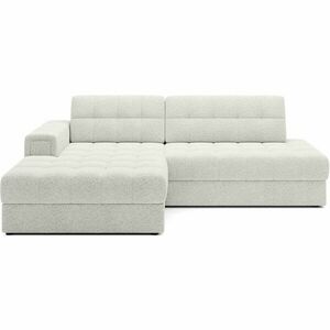 Krémszínű buklé kinyitható sarokkanapé (bal oldali-heverő résszel) Blezalt – ELTAP kép