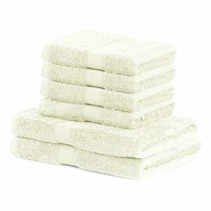 Bamby Ecru szett 2 db világosbézs fürdőlepedővel és 4 db törölközővel - DecoKing kép