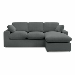 Sötétszürke kordbársony sarokkanapé Belair – Bobochic Paris kép