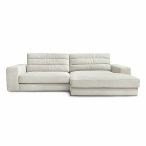 Bézs bársony sarokkanapé (jobb oldali-heverő résszel) Sierra – Bobochic Paris kép