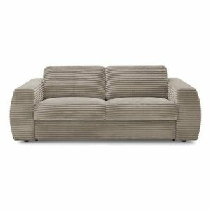 Szürkésbarna kordbársony kanapé mindennapos alvásra-kinyitható 240 cm Hugo – Bobochic Paris kép