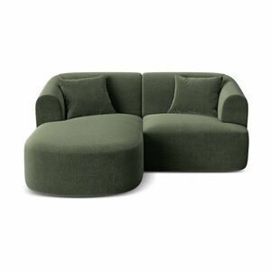 Zöld bársony sarokkanapé (bal oldali-heverő résszel) Campi – Cosmopolitan Design kép