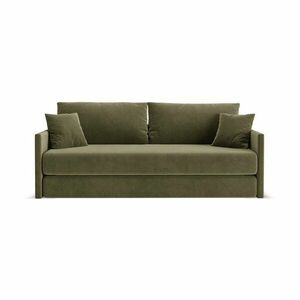 Zöld bársony kinyitható kanapé 209 cm Shannon – Cosmopolitan Design kép