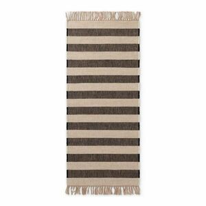 Fekete-krémszínű kétoldalas-kézi szövésű juta futószőnyeg 80x200 cm Playa – Hanse Home kép