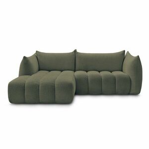 Zöld buklé sarokkanapé (bal oldali-heverő résszel) Azra – Bobochic Paris kép