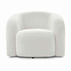 Fehér forgó buklé fotel Elina – Bobochic Paris kép