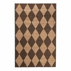 Barna-natúr színű kézi szövésű jutakeverék szőnyeg 120x170 cm Effie Diamond – Flair Rugs kép