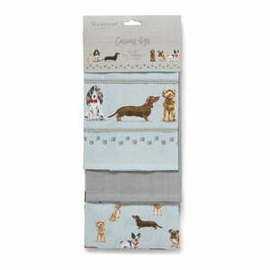 Pamut konyharuha szett 3 db-os 45x65 cm Curious Dogs – Cooksmart ® kép