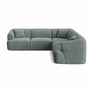 Sötétszürke kordbársony sarokkanapé Campi – Cosmopolitan Design kép