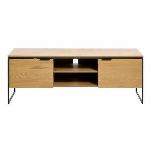 Natúr színű TV-állvány tölgyfa dekorral 155x55x45 cm Cesura – Unique Furniture kép