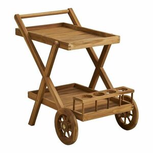 Tömörfa gurulós zsúrkocsi 50x86 cm Pasaku – House Nordic kép