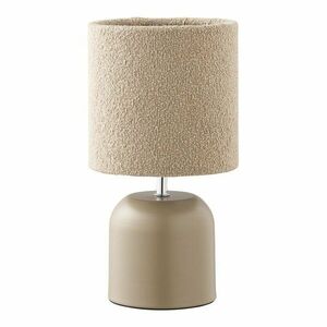 Bézs fém asztali lámpa textil búrával (magasság 24 cm) Morley – House Nordic kép