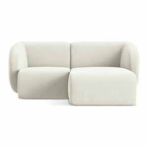 Bézs bársony sarokkanapé (jobb oldali-heverő résszel) Lani – Makamii kép