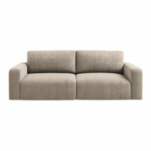 Bézs zsenília kinyitható-tárolóhelyes kanapé 252 cm Kona – Makamii kép