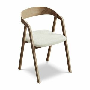 Krémszínű tömörfa étkezőfotel Erika – Makamii kép