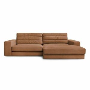 Narancssárga bársony sarokkanapé (jobb oldali-heverő résszel) Sierra – Bobochic Paris kép