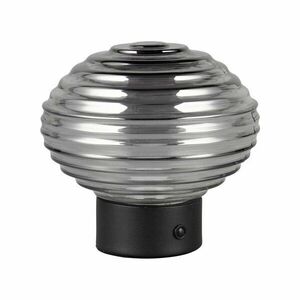 Fekete-szürke LED dimmelhető asztali lámpa üveg búrával (magasság 14, 5 cm) Earl – Reality kép