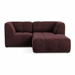 Borvörös bársony sarokkanapé (jobb oldali-heverő résszel) Aloha – Makamii kép
