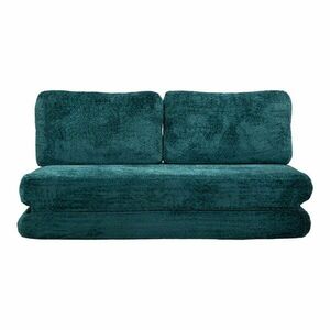 Kékeszöld buklé kinyitható kanapé 150 cm Faster – Mauro Ferretti kép