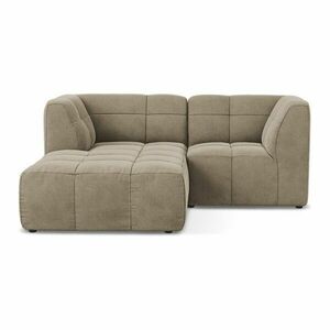 Barna bársony sarokkanapé (bal oldali-heverő résszel) Aloha – Makamii kép