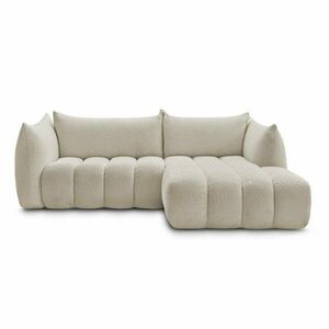 Bézs buklé sarokkanapé (jobb oldali-heverő résszel) Azra – Bobochic Paris kép