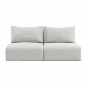 Világosszürke bársony kinyitható-tárolóhelyes kanapé 216 cm Kalena – Makamii kép