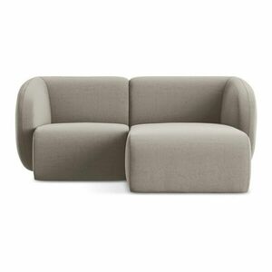 Világosbarna bársony sarokkanapé (jobb oldali-heverő résszel) Lani – Makamii kép