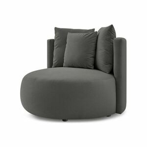 Világosszürke bársony fotel Cesar – Bobochic Paris kép