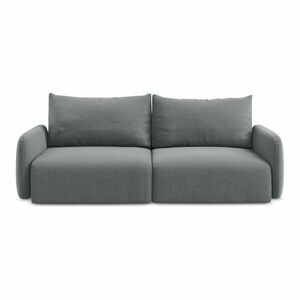 Szürke bársony kinyitható-tárolóhelyes kanapé 238 cm Kalena – Makamii kép