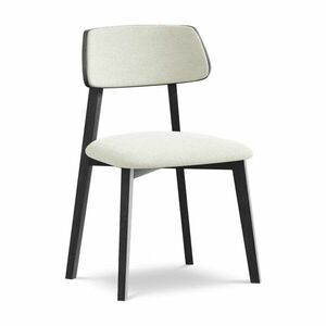 Krémszínű tömörfa étkezőszék Niu – Makamii kép