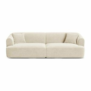 Bézs bársony kanapé 255 cm Campi – Cosmopolitan Design kép