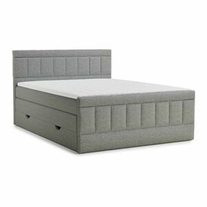 Szürke ágyneműtartós boxspring ágy 200x200 cm Caya – Maison de Rêve kép