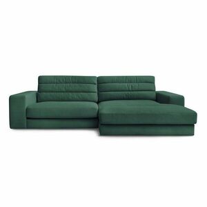 Zöld bársony sarokkanapé (jobb oldali-heverő résszel) Sierra – Bobochic Paris kép