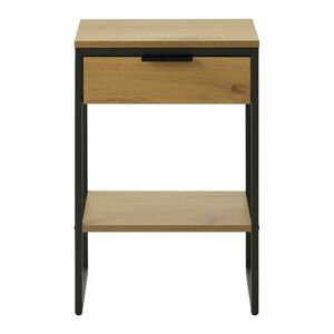 Tárolóasztal tölgyfa dekorral 30x40 cm Cesura – Unique Furniture kép