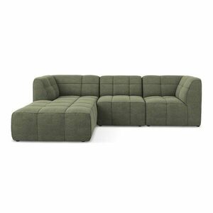 Zöld buklé sarokkanapé (bal oldali-heverő résszel) Aloha – Makamii kép