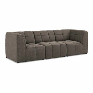 Barna buklé kanapé 255 cm Aloha – Makamii kép