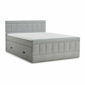 Szürke ágyneműtartós boxspring ágy 200x200 cm Caya – Maison de Rêve kép