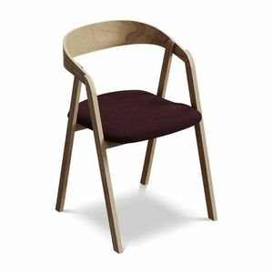 Borvörös tömörfa étkezőfotel Erika – Makamii kép