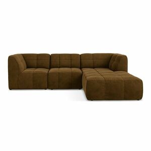 Mustársárga bársony sarokkanapé (jobb oldali-heverő résszel) Aloha – Makamii kép