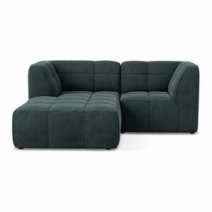 Kék bársony sarokkanapé (bal oldali-heverő résszel) Aloha – Makamii kép